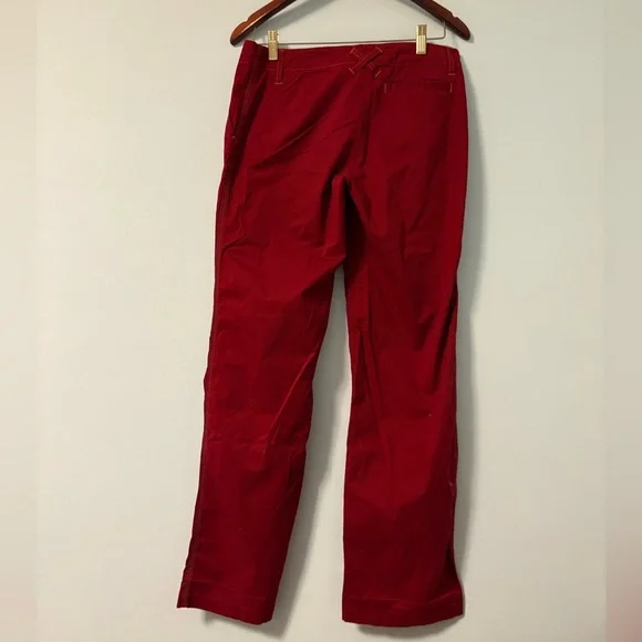 Anthropologie Sitwell Red Lowrise Pants 6 - Picture 2 of 4